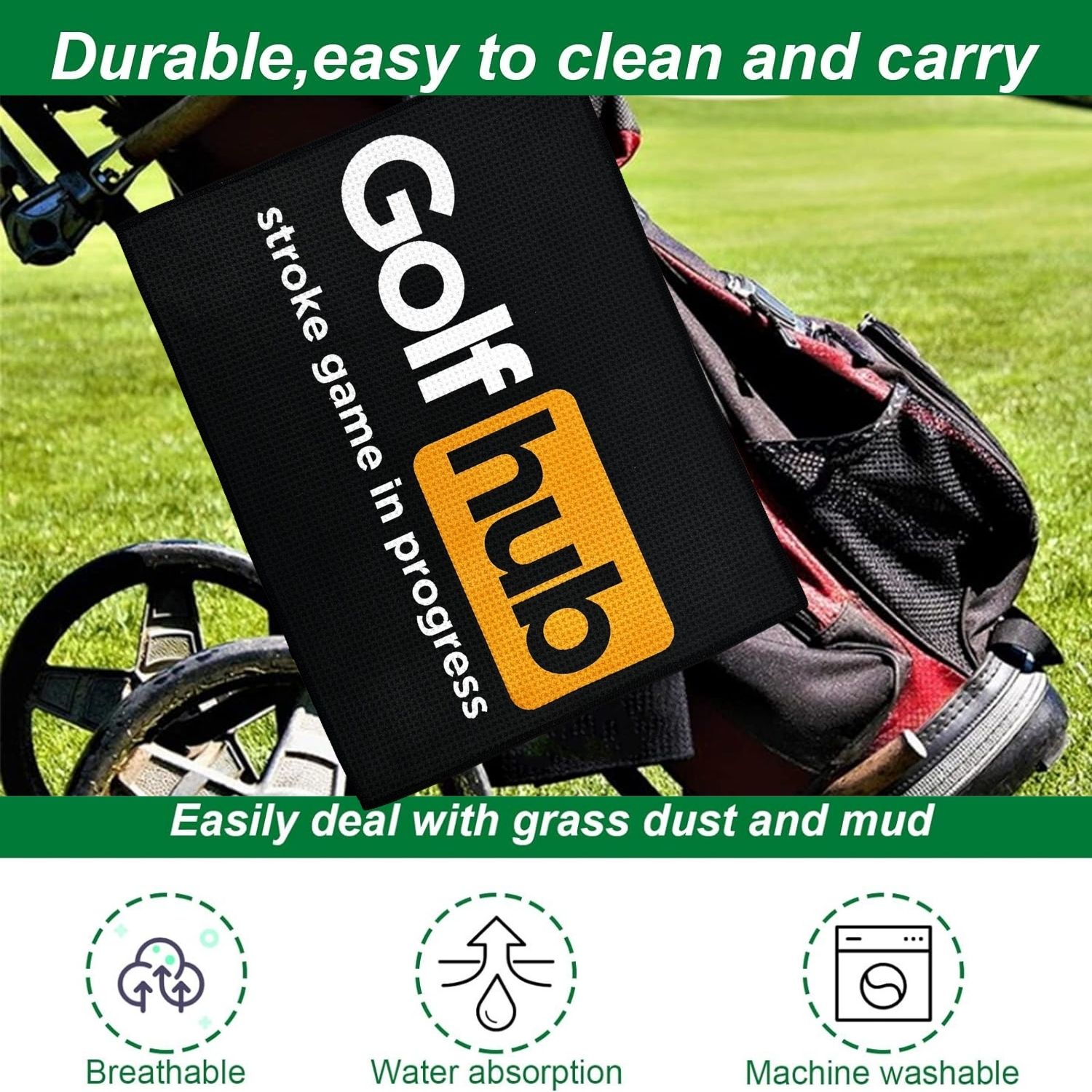 Funny Microfiber Premium Golf  - đánh giá và giá Golf Towel Waffle
