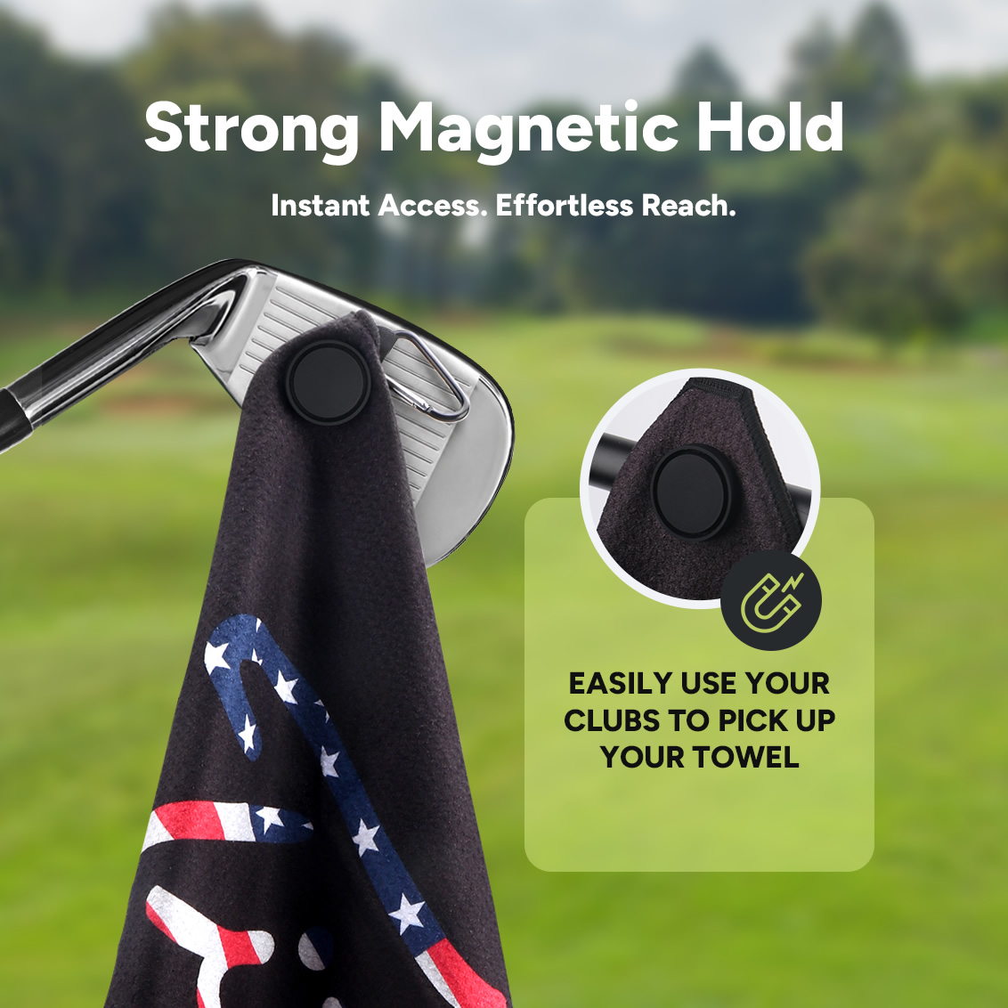 American Flag Magnetic Golf To - đánh giá và giá Golf Towel Waffle