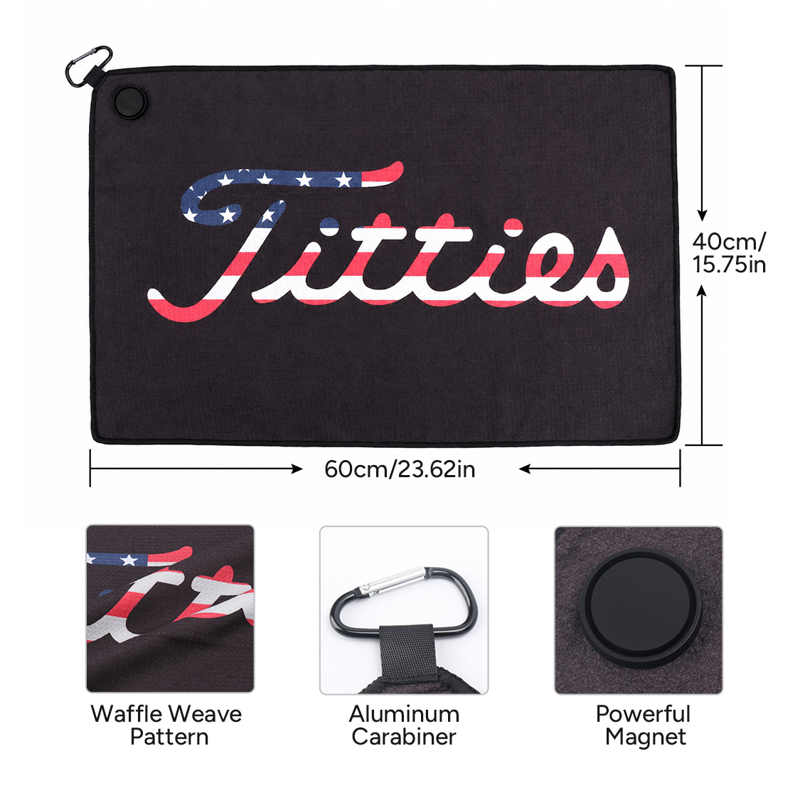 American Flag Magnetic Golf To - đánh giá và giá Golf Towel Waffle