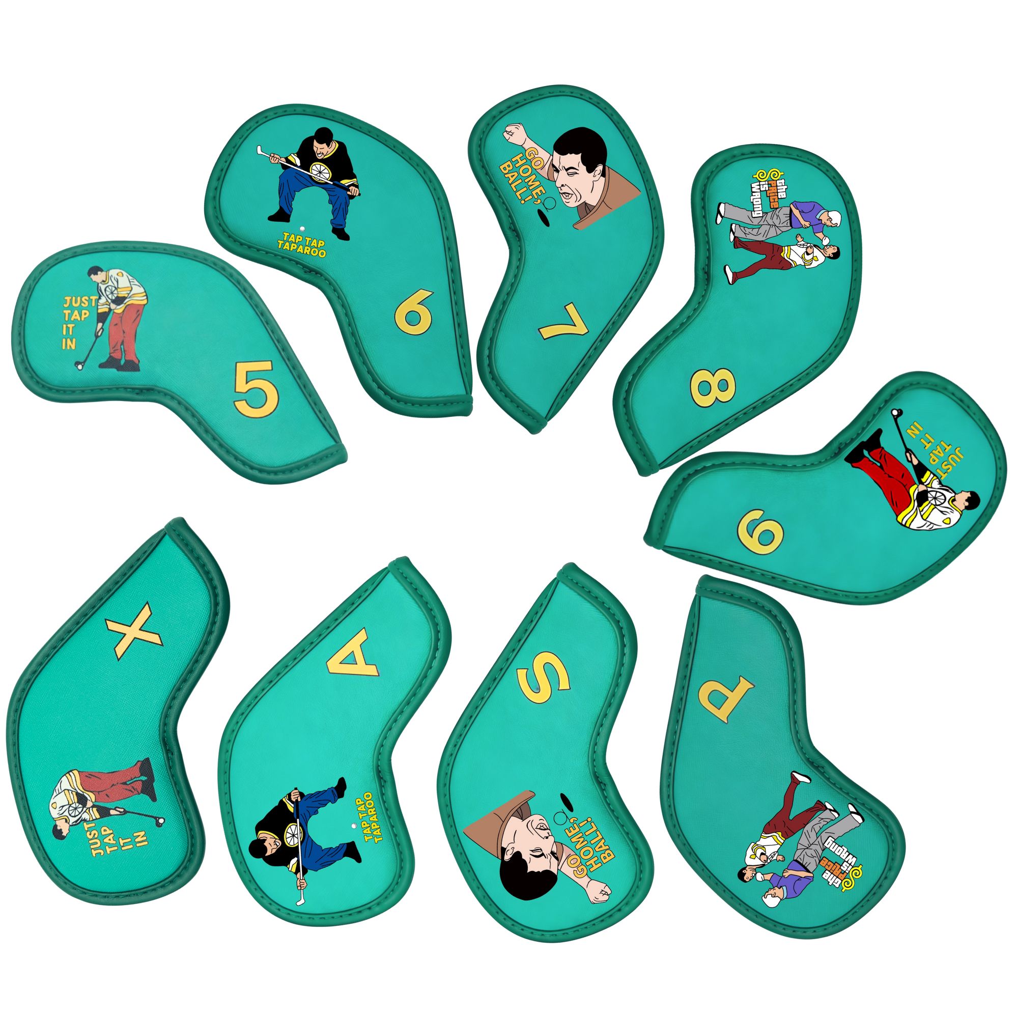 9 pcs Golf Iron Covers with Fu - đánh giá và giá Golf Equipment Organizer